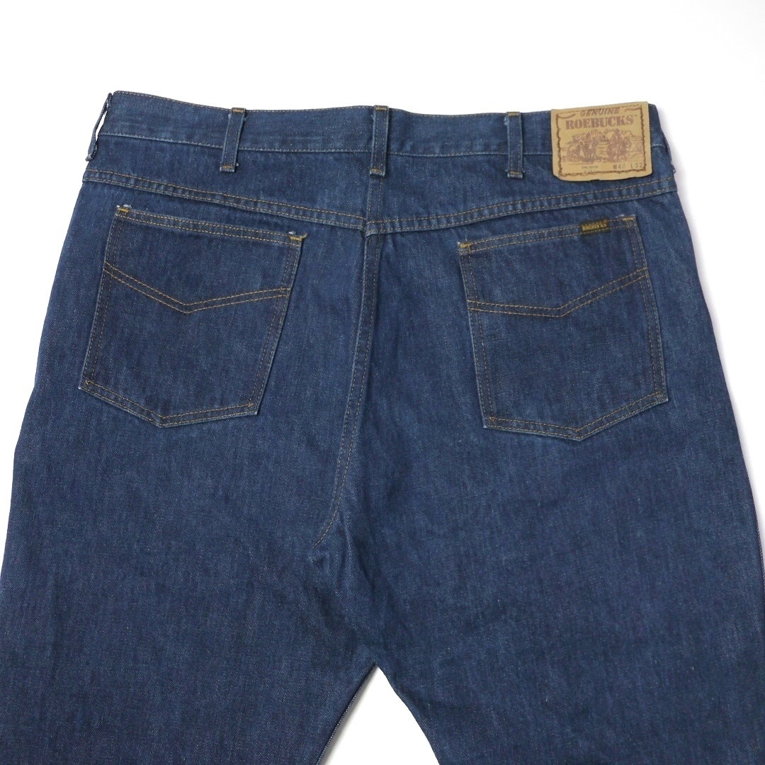 USA製 70s 80s ROEBUCKS SEARS 濃紺 ビンテージ ローバックス シアーズ ストレート デニムパンツ ジーンズ ビッグサイズ アメリカ製 W39拍卖