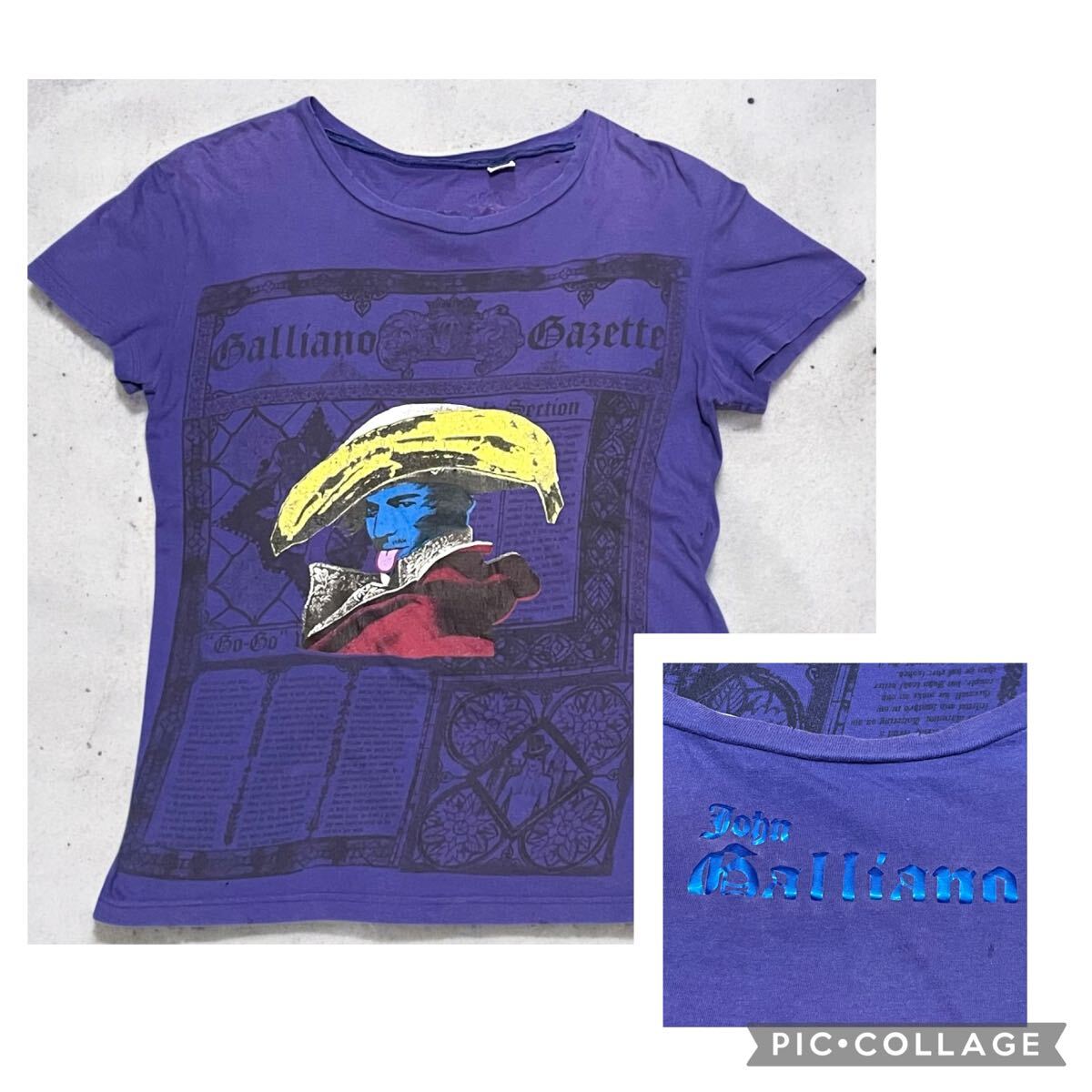 良フェード archive ジョンガリアーノ 穴あき加工 Tシャツ John Galliano velvet underground オマージュ イタリア製 00s Y2K ビンテージ拍卖