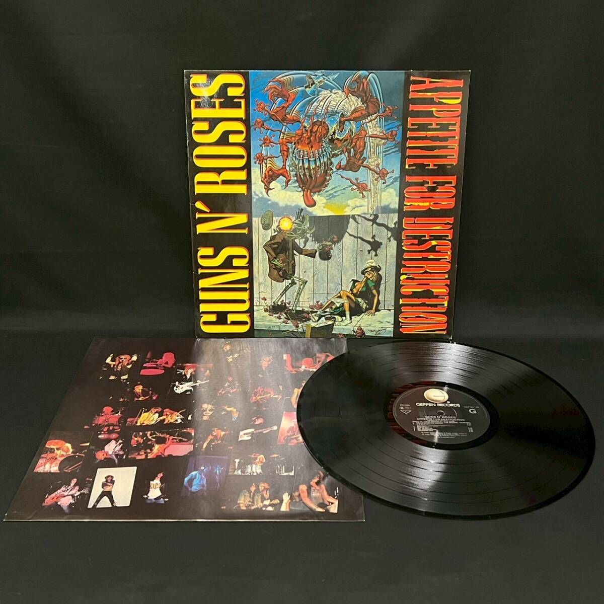 BGg139R 80 ドイツ盤 LPレコード 1987 GUNS N`ROSES ガンズ アンド ローゼズ GEF24148【APPETITE FOR DESTRUCTION】洋楽/デビュー アルバム拍卖