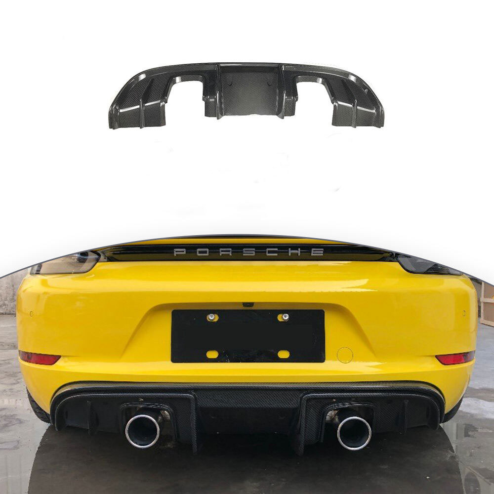PORSCHE ケイマン 718 リアディフューザー カーボン アップグレード 外装 エアロ カスタム ドレスアップ 新品 パーツ ポルシェ 部品拍卖