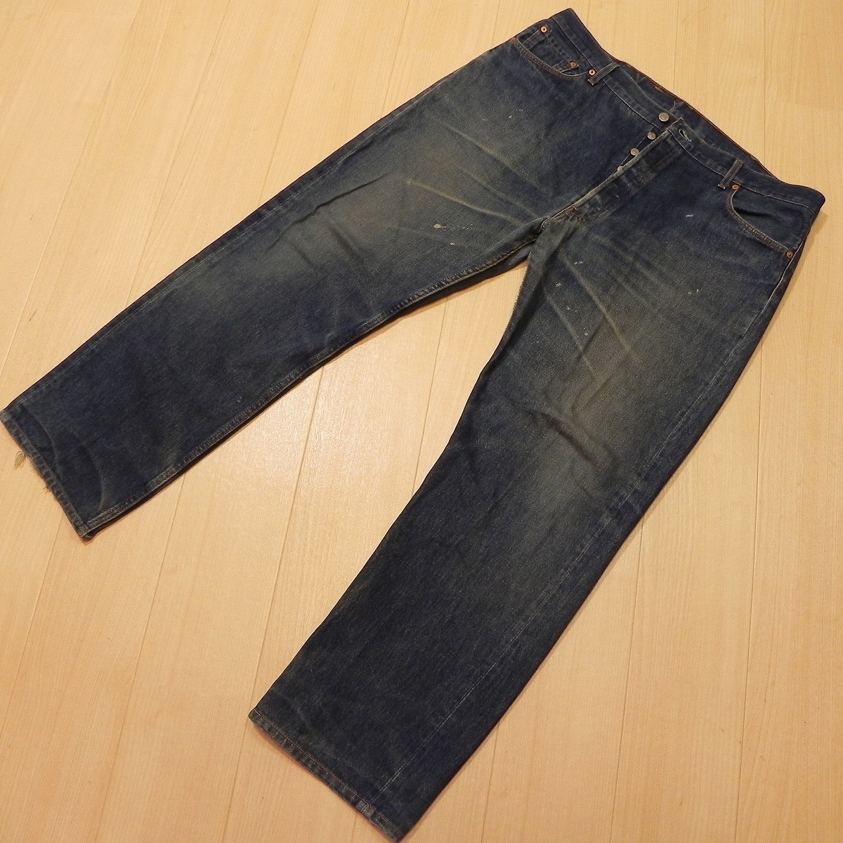 )316★【ビッグサイズ】90s 米国製 USA製 Levi's 501 リーバイス W42 大きいサイズ ヴィンテージ インディゴ デニム ジーンズ 古着 ★拍卖