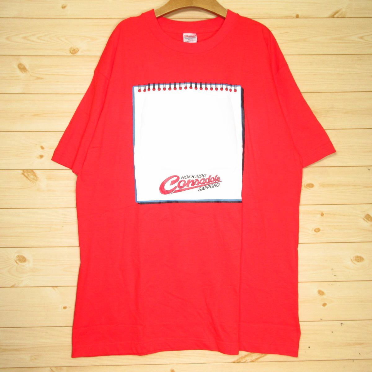 ◎良品!北海道コンサドーレ札幌 応援 落書き Tシャツ 半袖 ユニフォーム Tee メンズ 赤 レッド XLサイズ◆AU0486拍卖