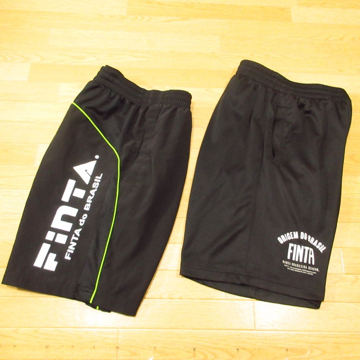 ◎美品!M 2本セット!FINTA フィンタ サッカー ハーフ ショートパンツ ショーツ ジャージ 短パン メンズ 黒 まとめ売り◆CA1245拍卖