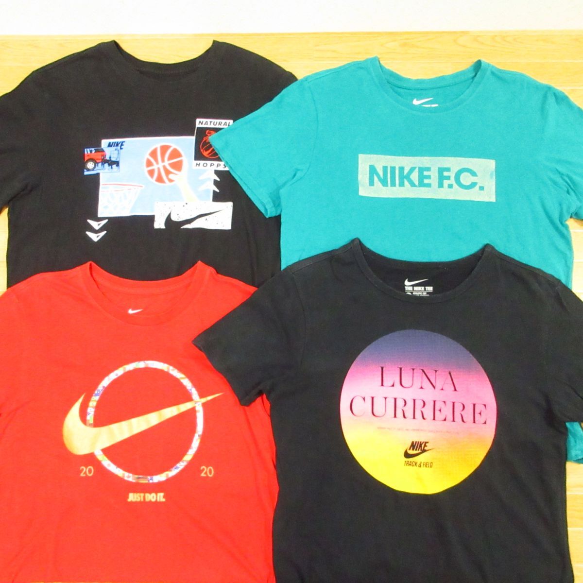 ◎NIKE ナイキ M 4枚セット!NIKE ナイキ 半袖 Tシャツ コットン バスケ サッカー スポーツ メンズ 古着 卸 まとめ売り◆CA1290拍卖