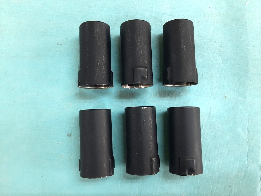 ■美品? シールドケース 黒塗装 MT9P用 50ミリ ELCO 中古 6個組 12AX7などに拍卖