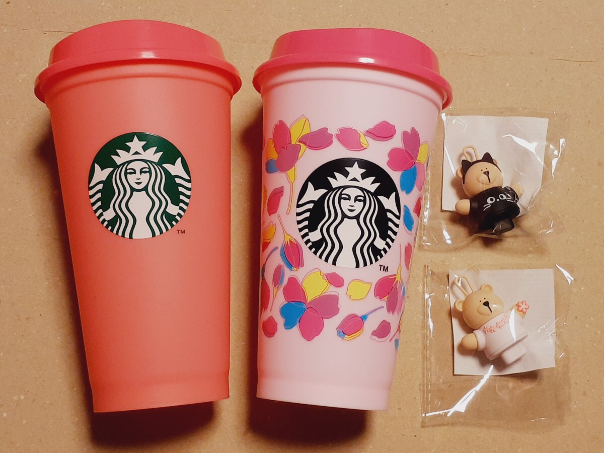 スタバ ハロウィン2023 SAKURA2024 リユーザブルカップ ベアリスタ キャップ スターバックスコーヒー 桜 サクラ クマ 黒猫拍卖