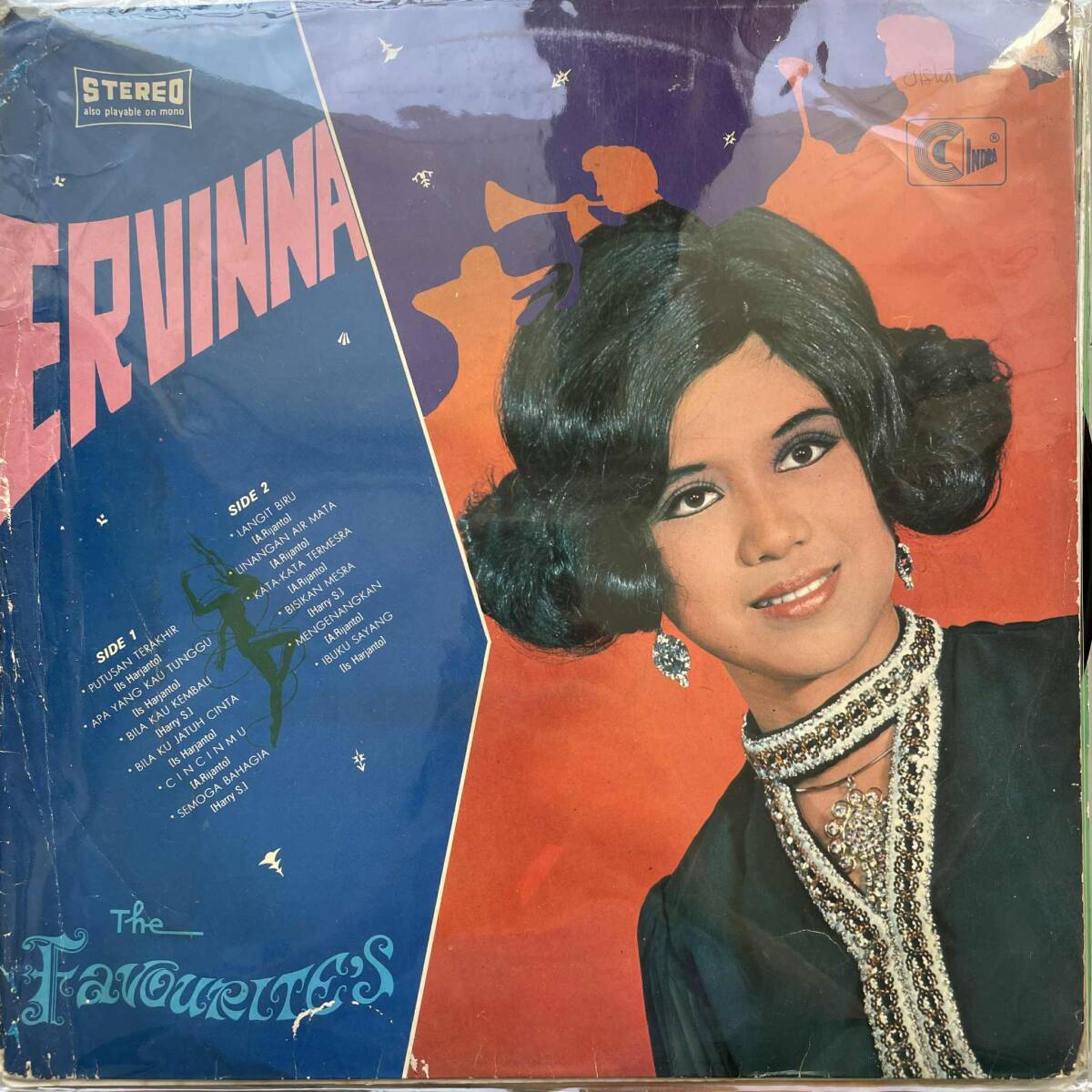 LP Indonesia「 Ervinna + The Favourites 」Tropical Girls Funky Psych Garage 南洋 Pop 70's インドネシア 幻稀少盤 拍卖