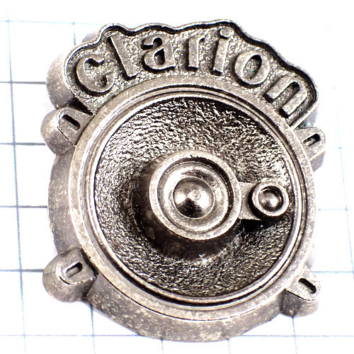 ピンバッジ・クラリオン音楽スピーカー銀色カーステ用品 CLARION SPEAKER JAPAN◆フランス限定ピンズ◆レアなヴィンテージものピンバッチ拍卖