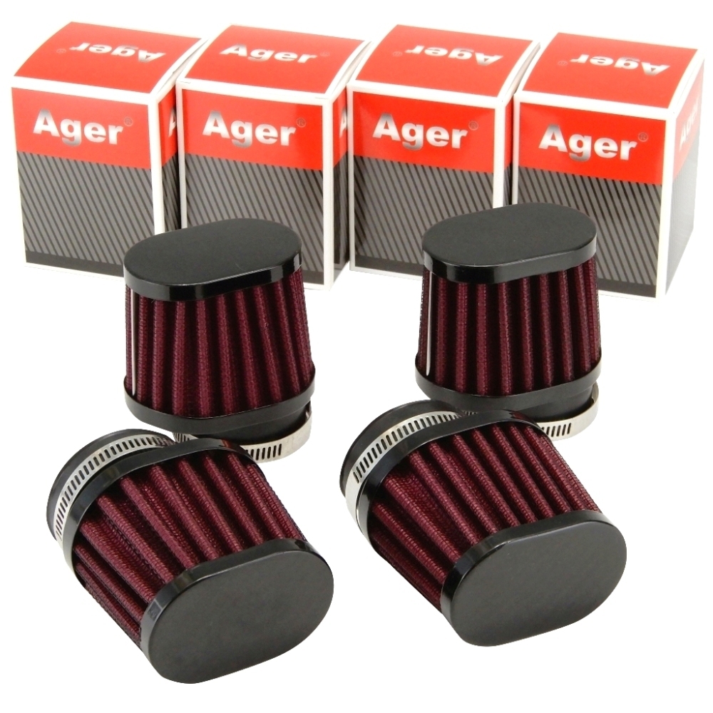 パワーフィルター 48mm オーバル 4個 黒x赤 ヤマハ RX400,RZ250,RZ350,SR400,TW225,XJ400,XJR1200,XJR1300,XJR400R拍卖