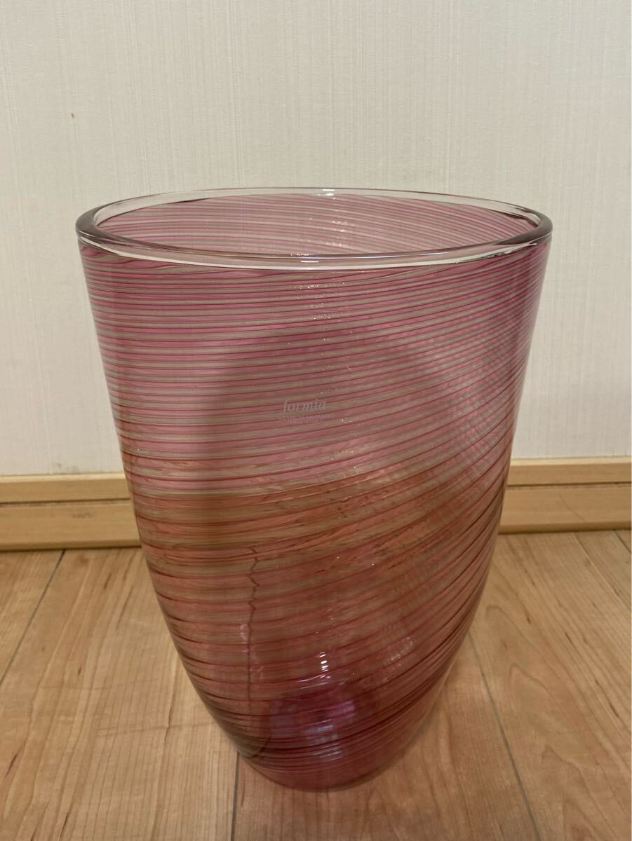 ベネチアグラス 花瓶 花器 花入 飾り壺 MURANO GIANFRANCO MANDRUZZATO ムラーノ ピンク拍卖