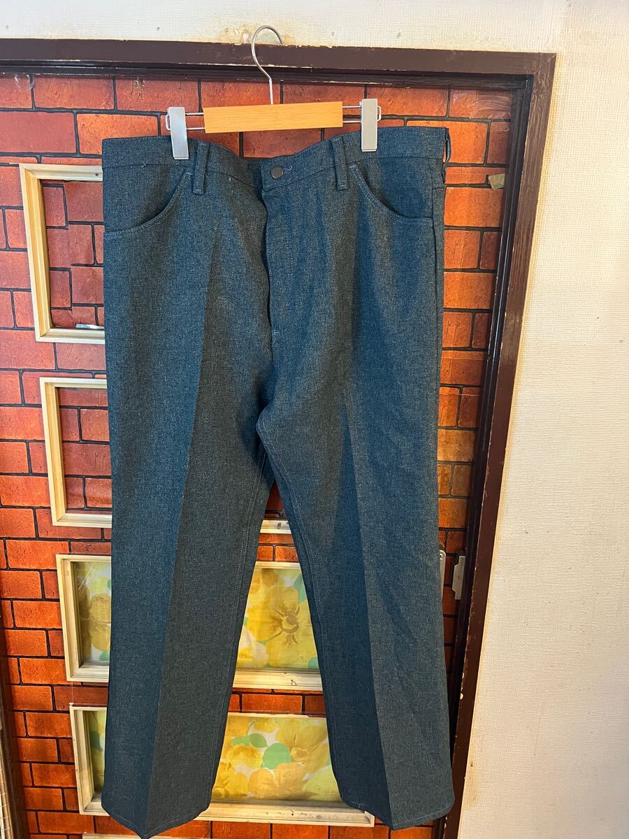 スラックス パンツ ラングラー ランチャー USA製 ビンテージ 40インチ グレー系 wrangler アメリカ古着 ウエスト約99 アメリカ古着拍卖