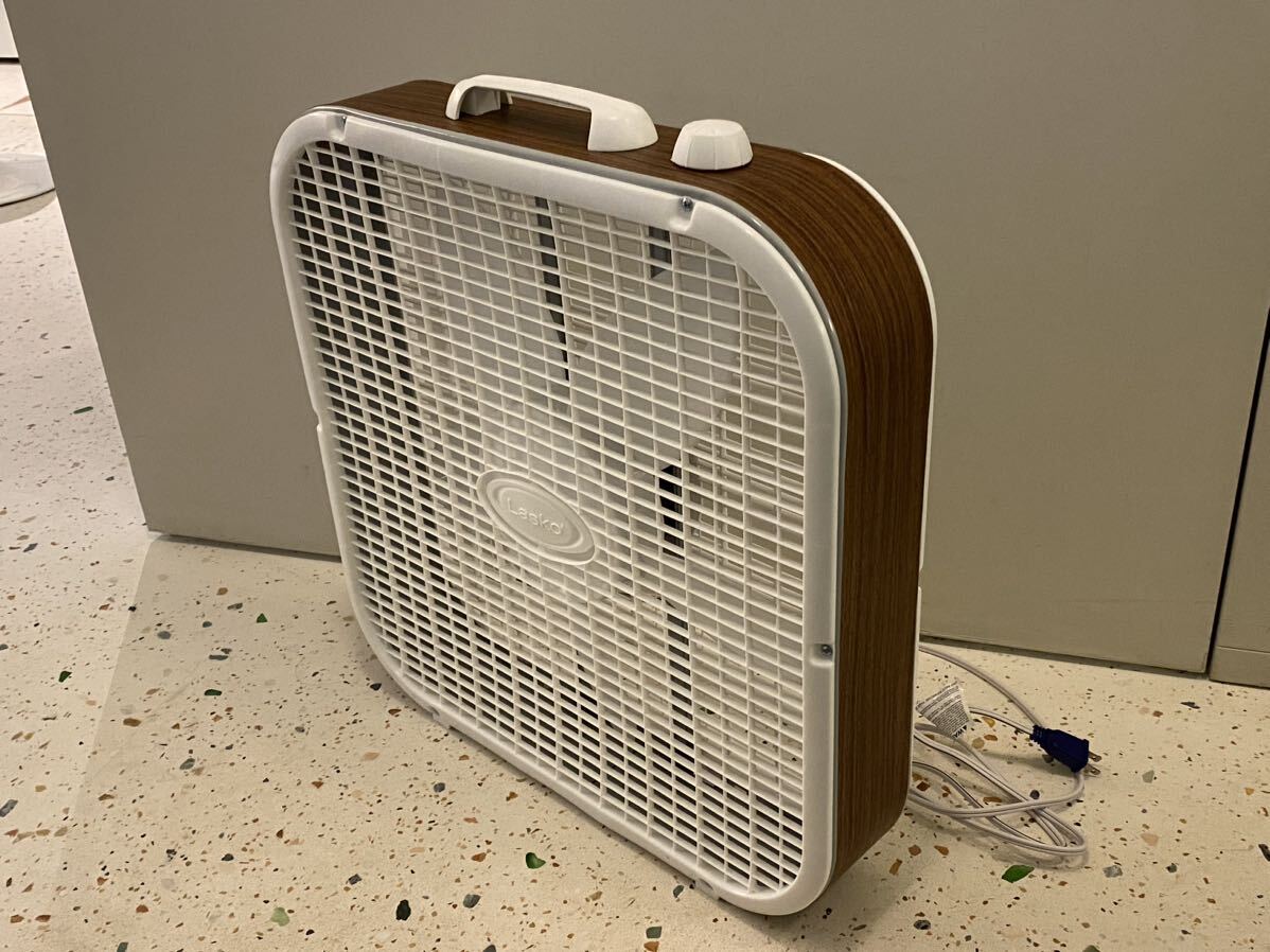 LASKOボックスファン ウッド/box fan wood(検 USA,アメリカ,扇風機,ミッドセンチュリー,イームズ,ビンテージ,ファン,米軍払下,世田谷ベース拍卖