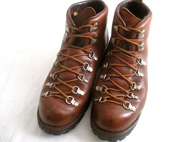 ヴィンテージ DANNERダナー マウンテンライト レザーブーツ茶US8EE(26.0) 80’s GORE-TEX不搭載 オレンジインナー 80年代拍卖