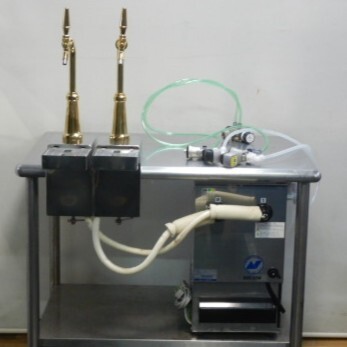 1 2023年製 ニットク 2口 ビールサーバー BSE-25W ドラフトタワー仕様 アサヒ ヘッド 減圧弁 W280D280H500mm 26kg クランプ台拍卖