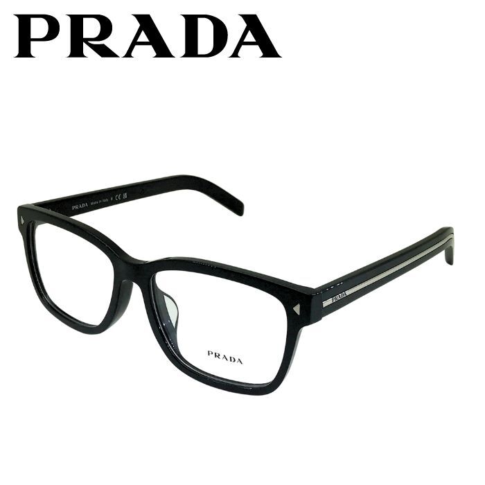 PRADA メガネフレーム プラダ 眼鏡 めがね ブラック 黒 prb10vf-16k101 ブランド/メンズ&レディース/男性用&女性用/度付き・伊達・老眼鏡拍卖