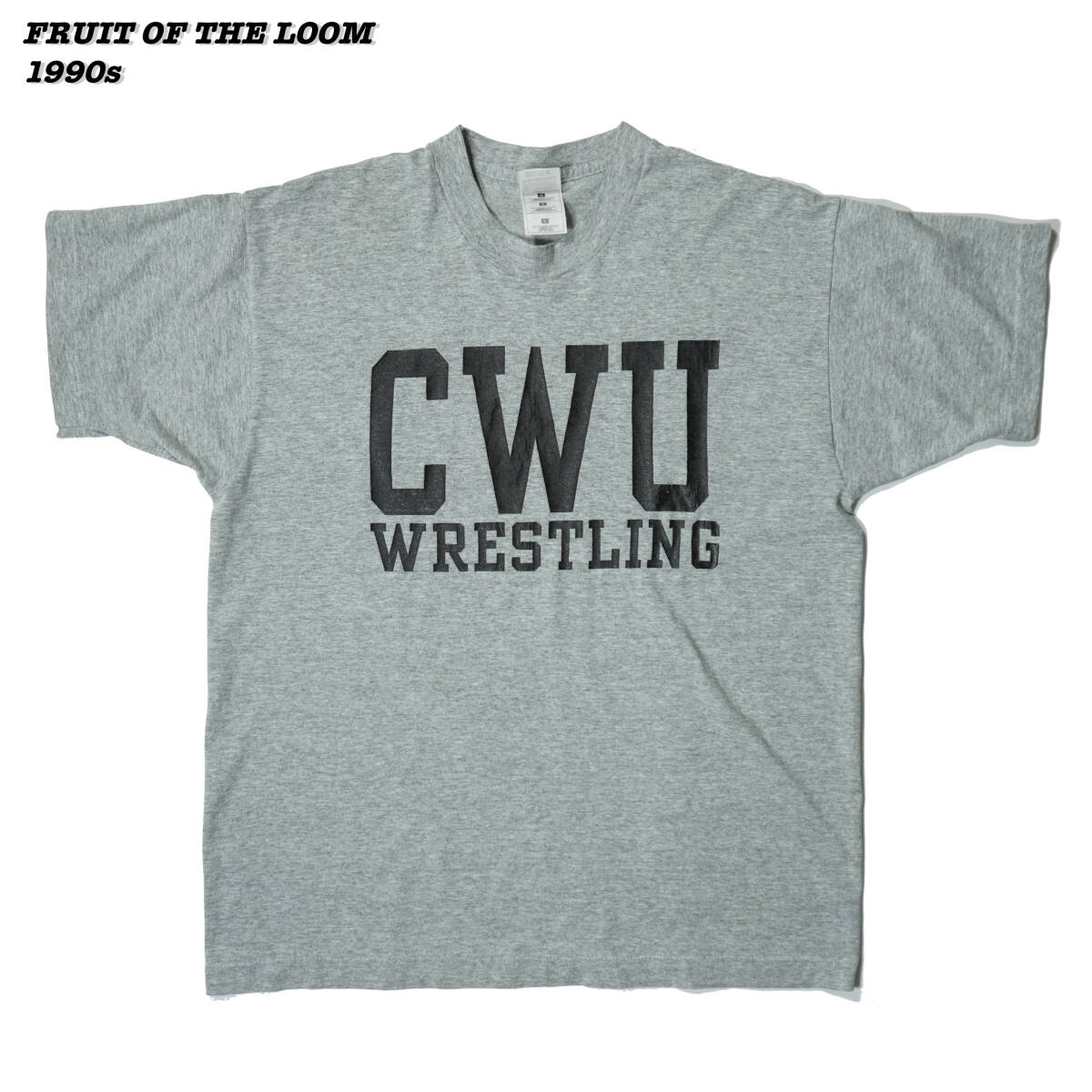 FRUIT OF THE LOOM T-SHIRTS 1990s T353 フルーツオブザルーム Tシャツ 1990年代 アメリカ製 カレッジプリント カレッジT拍卖