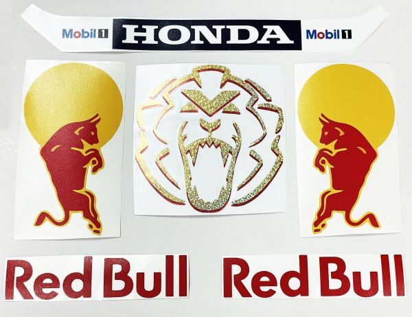 高品質!マックス フェルスタッペン フルステッカーセット ヘルメット 2021年 レッドブルホンダ デカール F1 バイザーステッカー HONDA 528拍卖