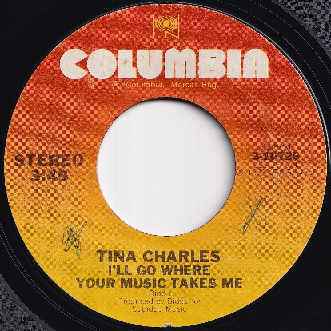 Tina Charles I'll Go Where Your Music Takes Me Columbia US 3-10726 211718 SOUL DISCO ソウル ディスコ レコード 7インチ 45拍卖