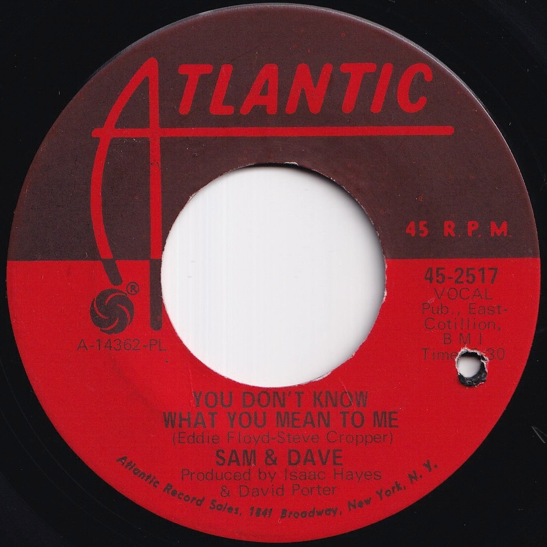 Sam & Dave You Don't Know What You Mean To Me / This Is Your World Atlantic US 45-2517 211918 SOUL ソウル レコード 7インチ 45拍卖