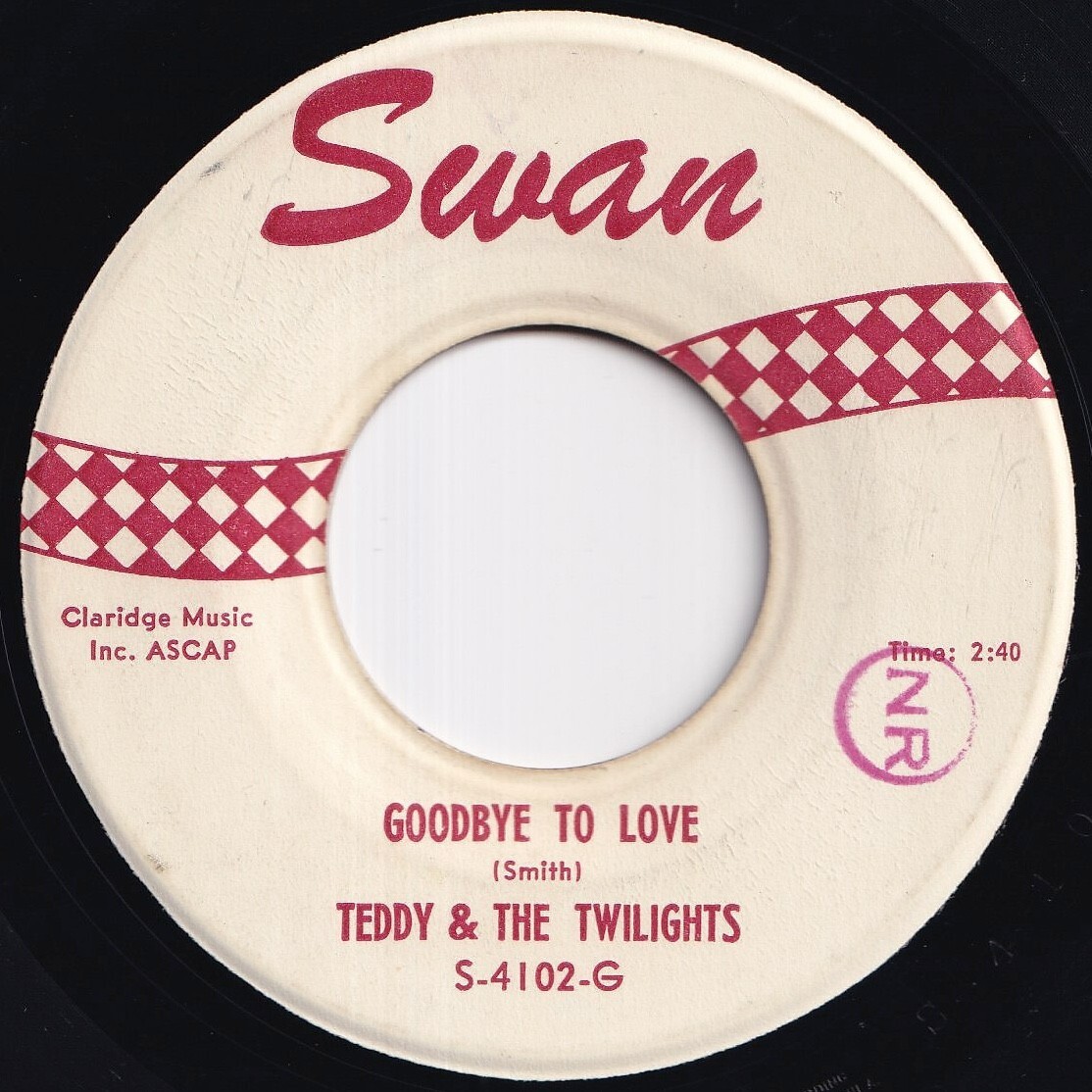 Teddy & The Twilights Goodbye To Love / Woman Is A Man's Best Friend Swan US S-4102 211864 R&B R&R レコード 7インチ 45拍卖