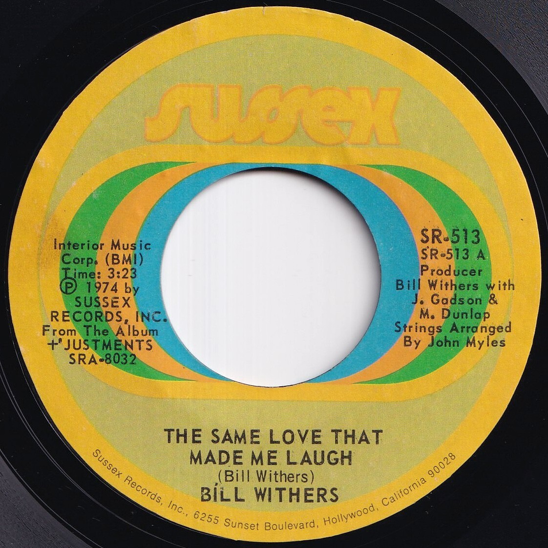 Bill Withers The Same Love That Made Me Laugh / Make A Smile For Me Sussex US SR-513 211833 SOUL ソウル レコード 7インチ 45拍卖