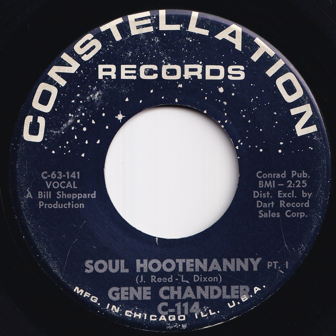 Gene Chandler Soul Hootenanny (Pt. I) / (Pt. II) Constellation US C-114 211683 SOUL ソウル レコード 7インチ 45拍卖