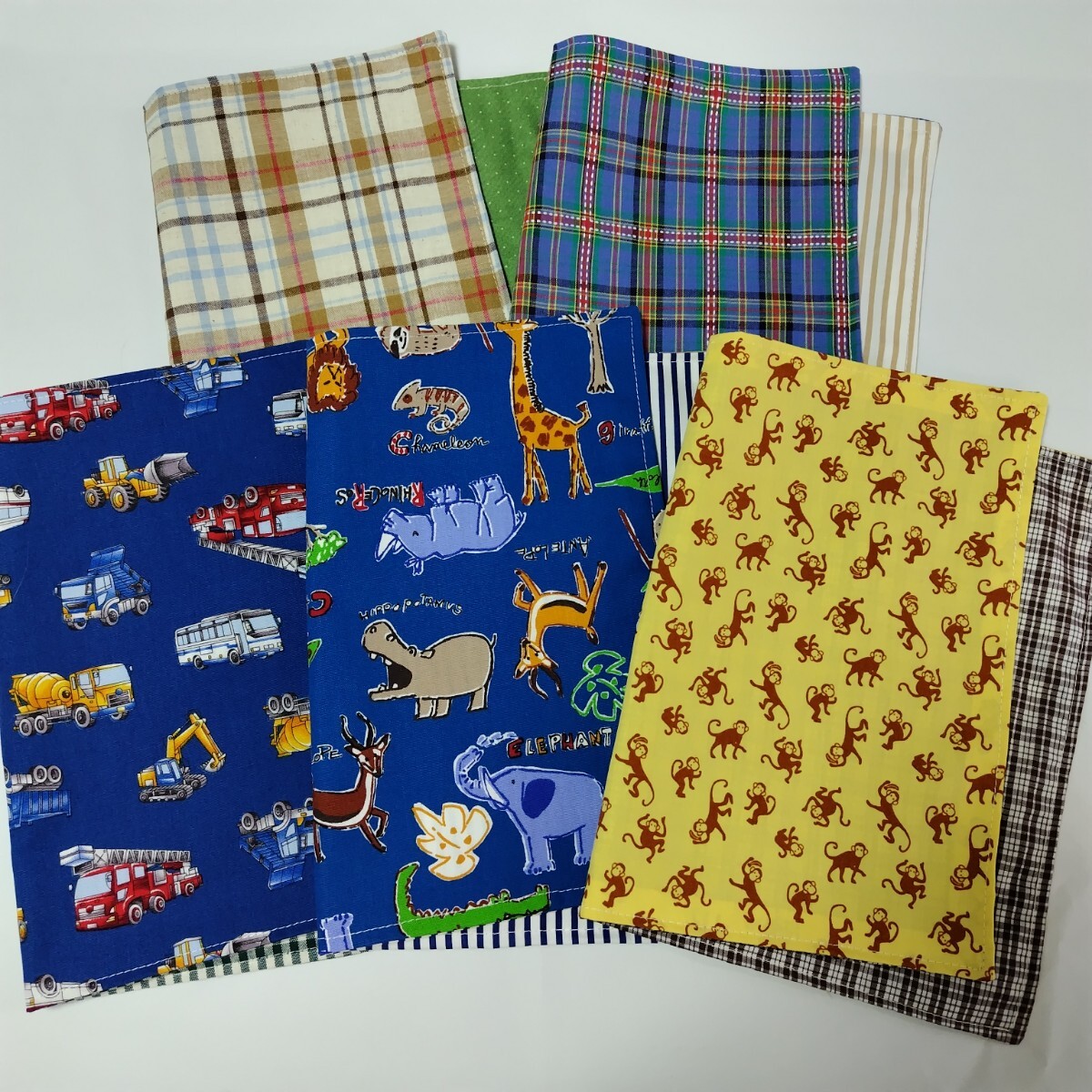 【25×35サイズ】小さめランチョンマット 5枚セット No.2 ハンドメイド拍卖