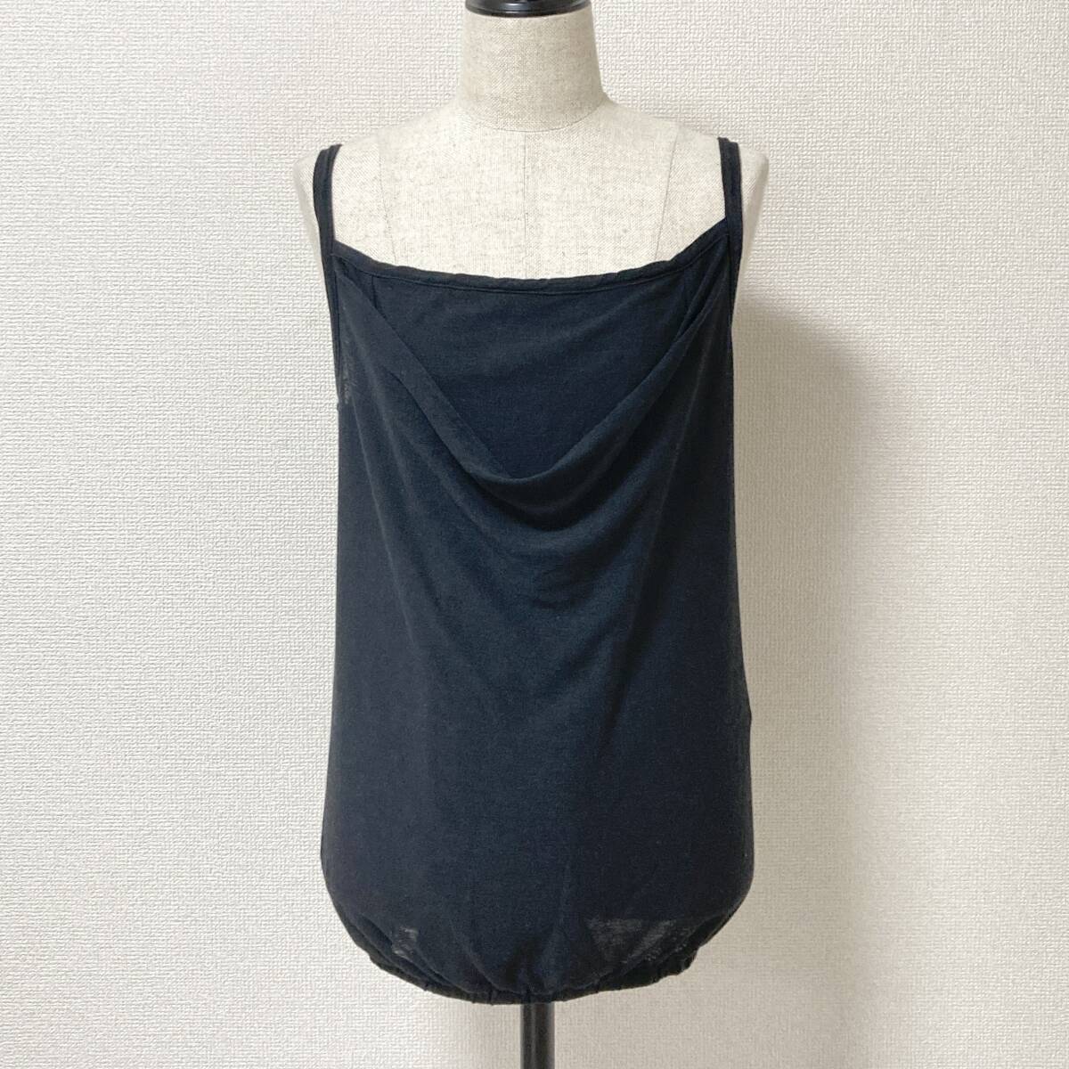 Y's Yohji Yamamoto 変形 レーヨン リネン キャミソール 黒 3サイズ ワイズ ノースリーブ カットソー archive 5070363拍卖