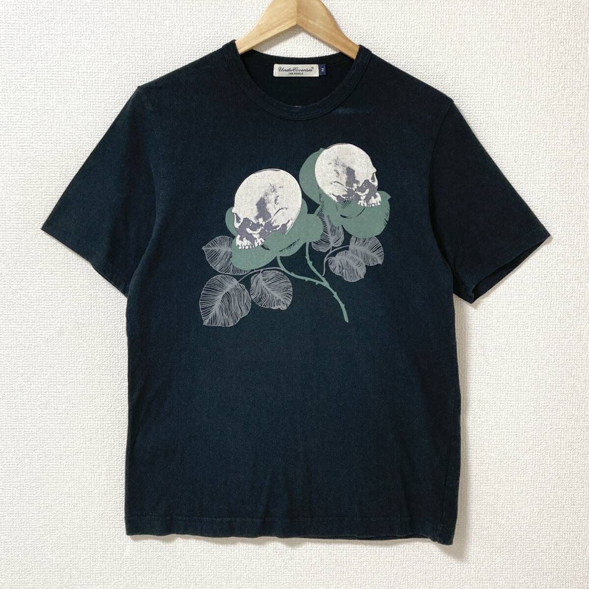 UNDERCOVER SUMMER 08SS MADNESS期 スカルフラワー ローズ Tシャツ 黒 アンダーカバー 半袖 カットソー SCAB VINTAGE Tee archive 3040118拍卖