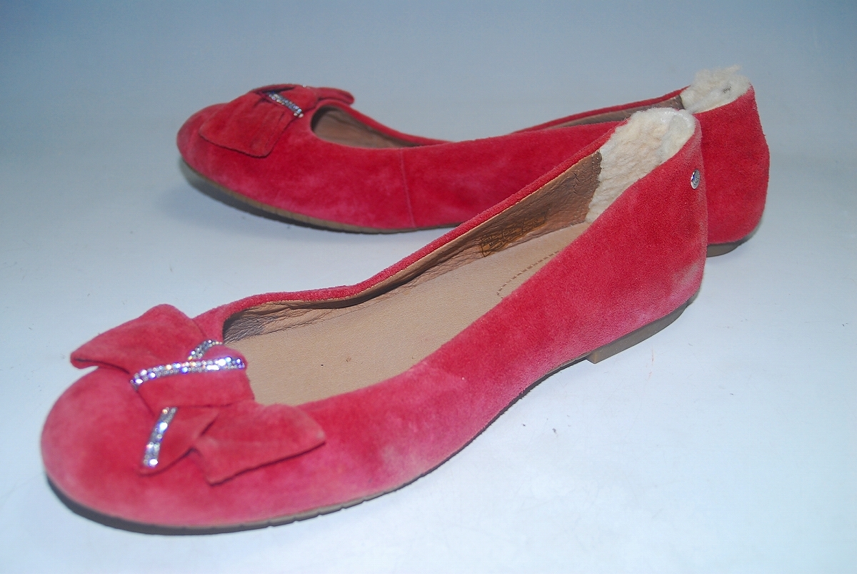 ATX2169/最終価格!1000円スタート!他サイト即決出品中!UGG/アグ・23.5㎝/US6.5/スエード/ロー/注目の1足!パンプス/ミュール/サンダル拍卖