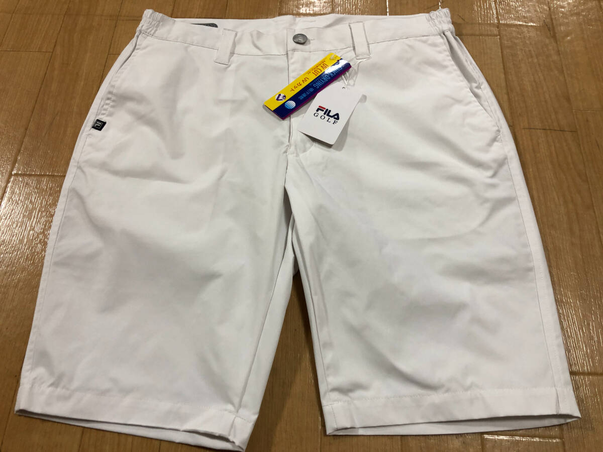 ・スピード発送 新品未使用 FILA GOLF(フィラゴルフ) 春夏 吸汗速乾 UVカット ストレッチ ハーフパンツ 744-325(WT)82-86拍卖