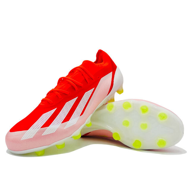 ・スピード発送 新品未使用 adidas トップモデル サッカースパイク IF0652(レッド×ホワイト)26.5CM X Crazyfast Elite HG/AG拍卖