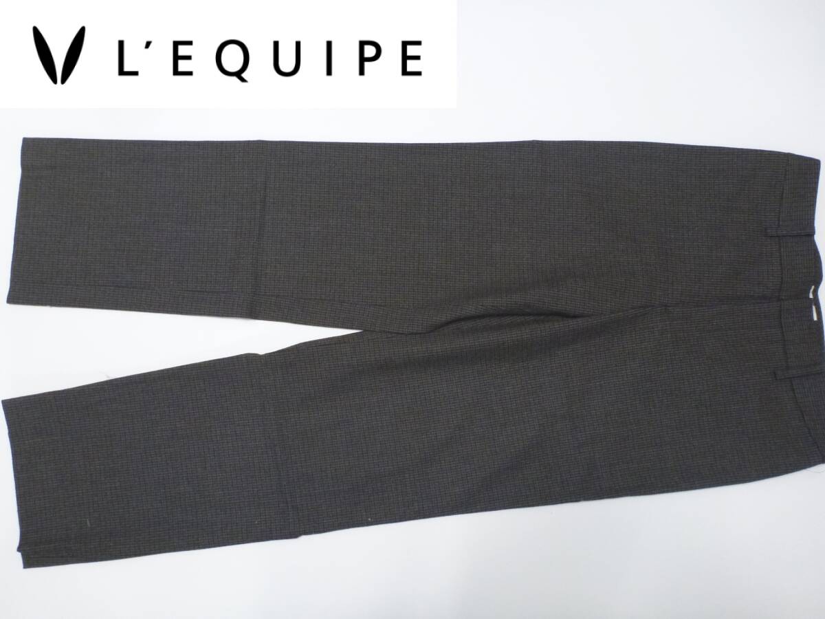 超美品 L'EQUIPE(レキップ) ヨシエイナバ★チェック柄生地 パンツ L相当拍卖