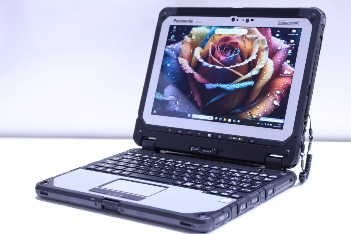 即配 累積250時間 頑丈タブレットPC TOUGHBOOK CF-20E0385VJ i5-7Y57 4G SSD128G 10.1インチWUXGA 顔認証 Win11 リカバリ ペン付 BAA評価拍卖