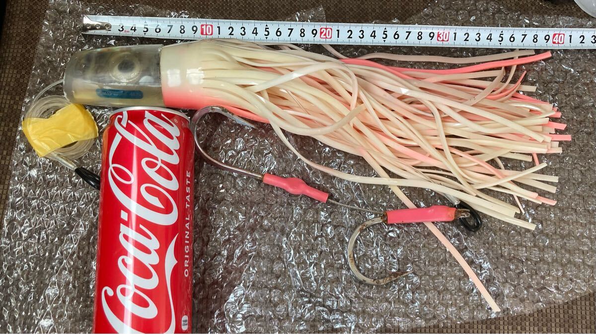 YK-6504 ※難あり 中古品 トローリング ルアー 大型魚釣り フィッシング ヘッド スカート(タコベイト) フック・リーダー(釣り糸)拍卖