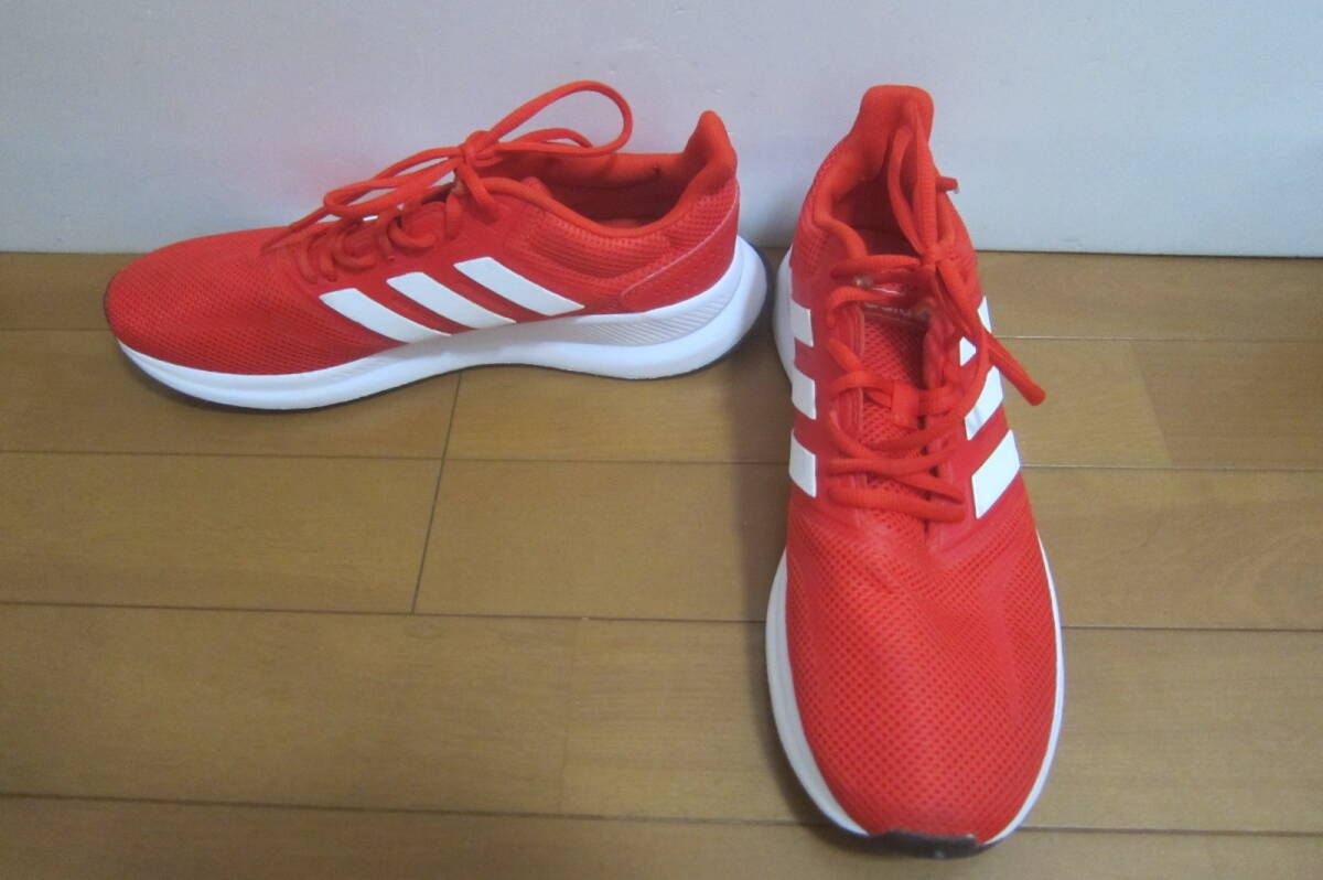 adidas アディダス F36202 FALCONRUN ファルコンラン ランニングシューズ スニーカー 靴 赤 27㎝ O2507A拍卖