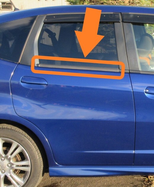 ホンダ フィット RS GE8 GE9 未使用 純正 リヤ リア ドア ベルトモール ウェザーストリップ 左右セット ゴム ラバー H1447-2拍卖