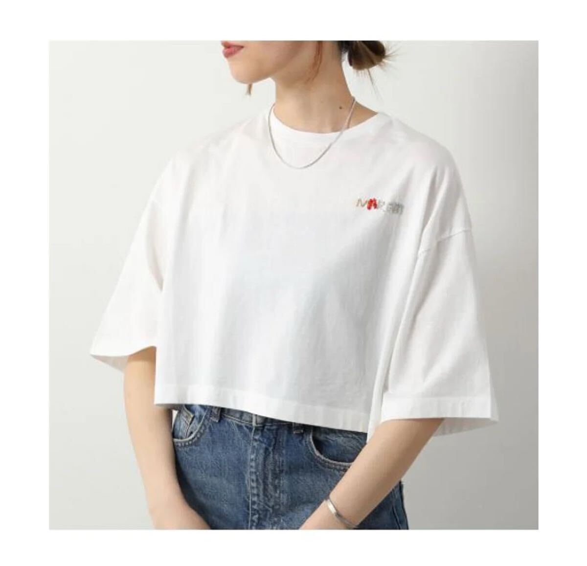 MARNI マルニ キッズ クルーネック Tシャツ クロップド  半袖Tシャツ ホワイト 半袖カットソー拍卖