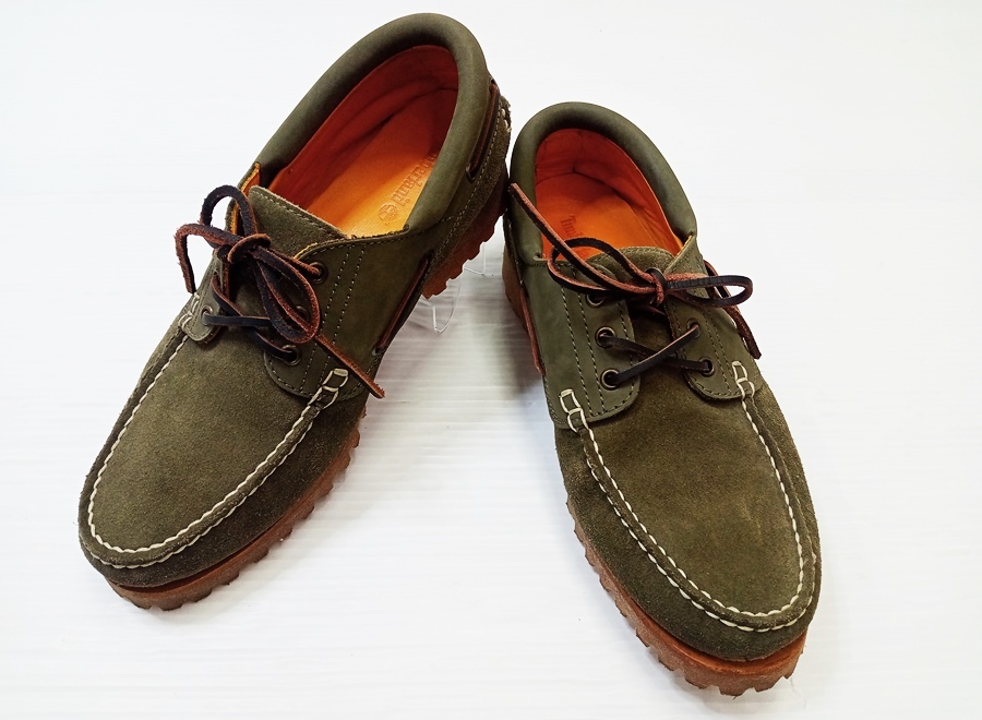 下松)【美品】Timberland ティンバーランド 3EYE LUG デッキシューズ A67148 オリーブ系 US9/27cm ◆N2507076 NG25A拍卖