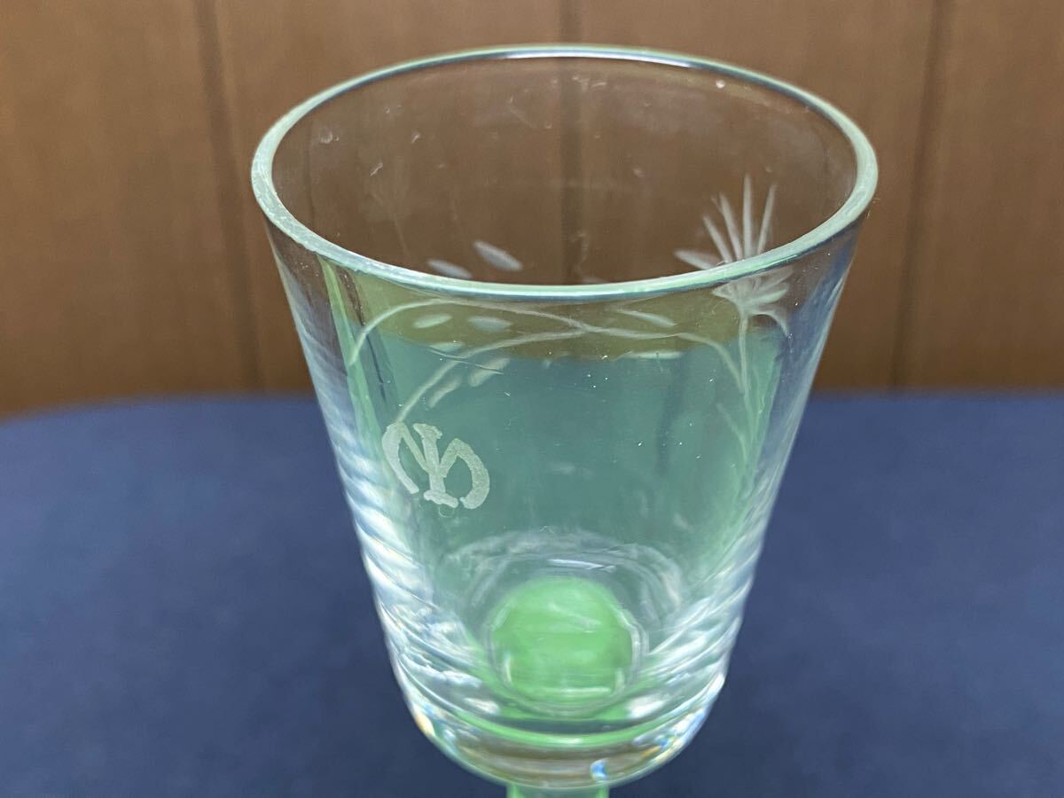 G22【 満鉄旅客列車・大和ホテル? 花模様切子ショットグラス ( 満鉄社章彫り ) 南満州鉄道株式会社 】>あじあ号 中国 アンティーク拍卖