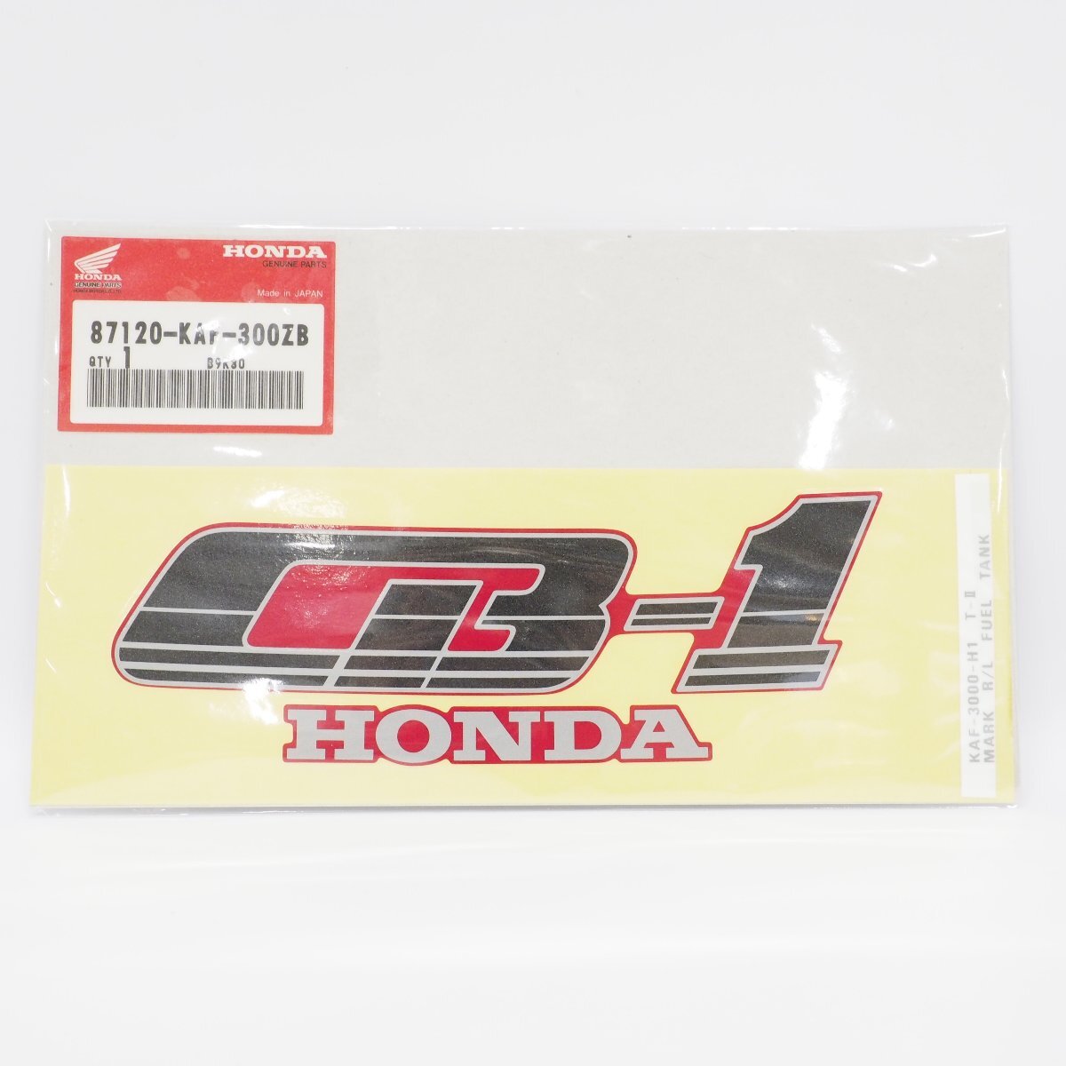 ホンダ純正 CB-1 タンクデカール 87120-KAF-300ZB 赤 1枚 HONDA NC27拍卖
