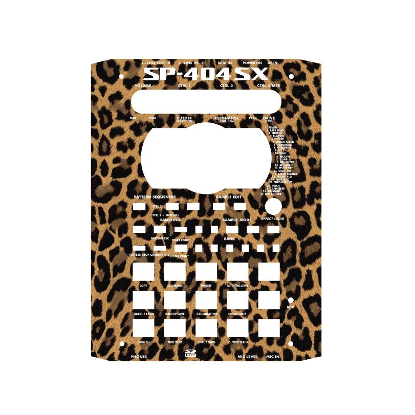 ローランド SP-404SX専用 カスタムスキン ヒョウ柄 レオパード LEOPARD レパード アニマル サンプラー Roland拍卖