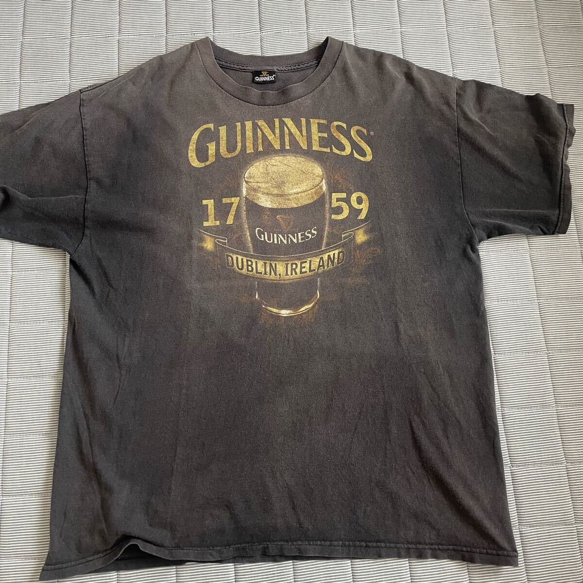 ギネスビール GUINNES tシャツ XL相当 ブラック フェード拍卖
