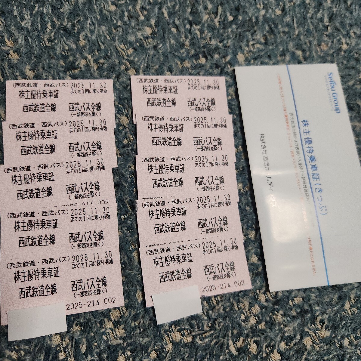 西武HD 株主優待 西武鉄道 西武バス 株主優待乗車証 10枚 有効期限20251130拍卖
