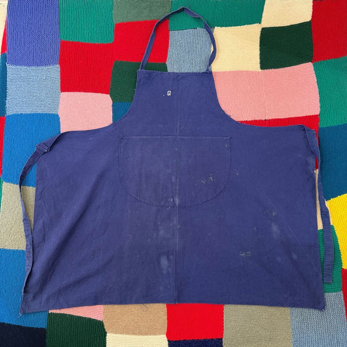vintage euro work damage apron ヨーロッパ古着 ビンテージ ユーロワークエプロン フレンチワーク 60s 70s 小物拍卖