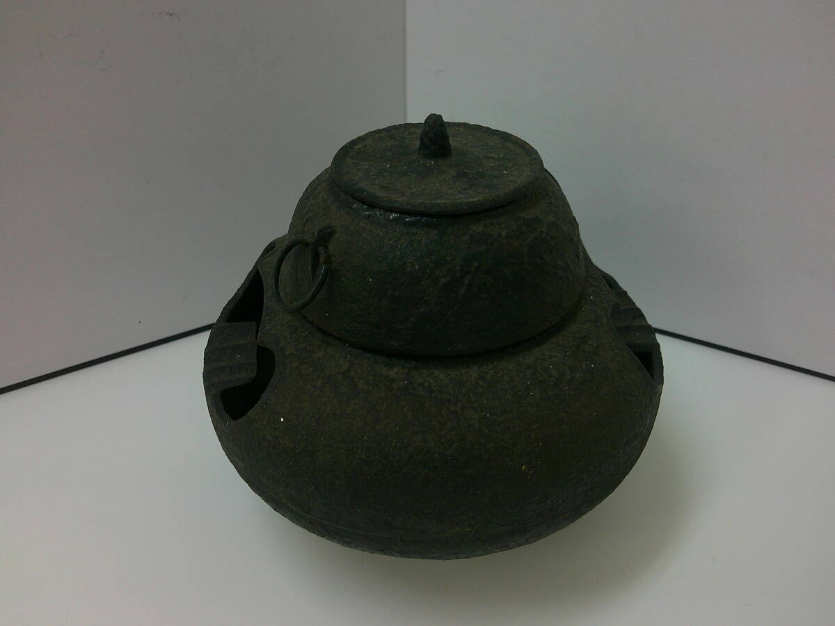 #327 鉄器 鉄釜 茶道具 茶釜 茶器 鉄製 金属 鉄瓶 茶道 骨董拍卖
