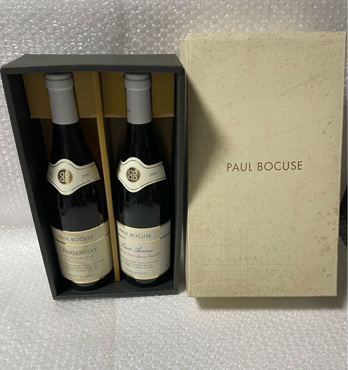 【未開封】PAUL BOCUSE ワインギフト 2本セット 2007 2008 シャルドネ サン・タムール 箱付拍卖