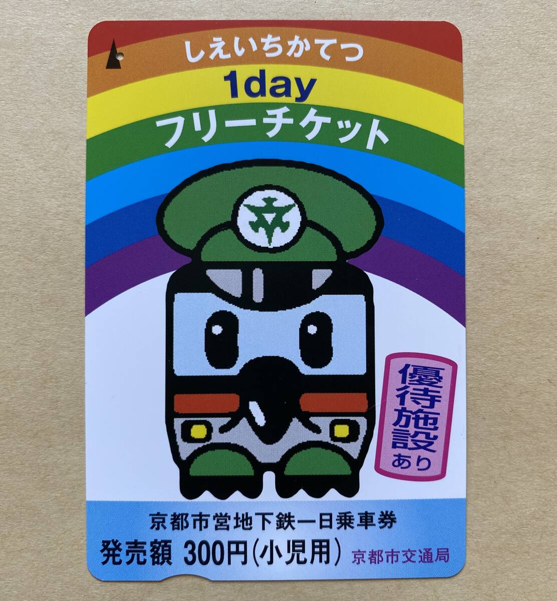 【使用済】 市営地下鉄1dayフリーチケット 京都市交通局 京都市営地下鉄一日乗車券 小児用拍卖