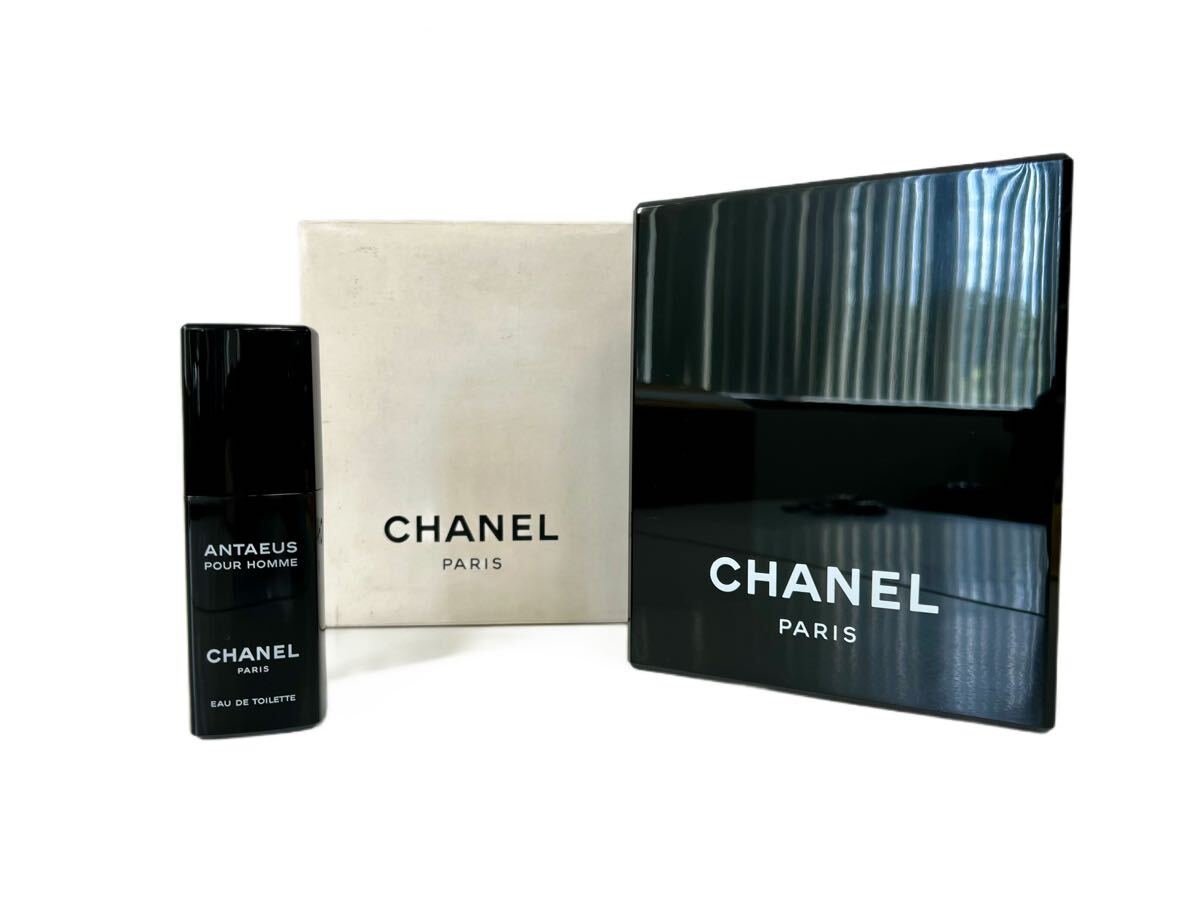 2点まとめ【CHANEL シャネル/アンテウス オードゥ トワレット 100ml/初代 ノベルティー メイクボックス ミラー付】香水 コスメ拍卖