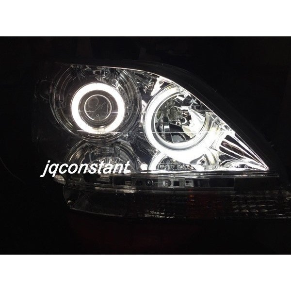 在庫処分 10系 ハリアー RX300 CCFLイカリング プロジェクターヘッドライト クロームインナー拍卖